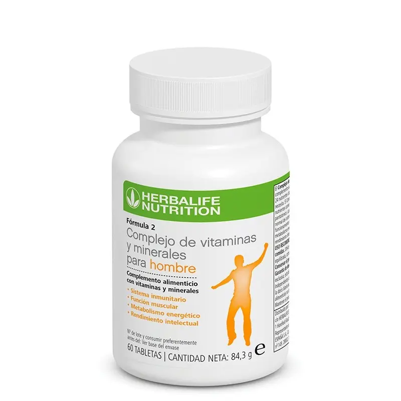 Fórmula 2 vitaminas Herbalife Hombre 1 complejo de vitaminas y minerales para hombre herbalife formula 2