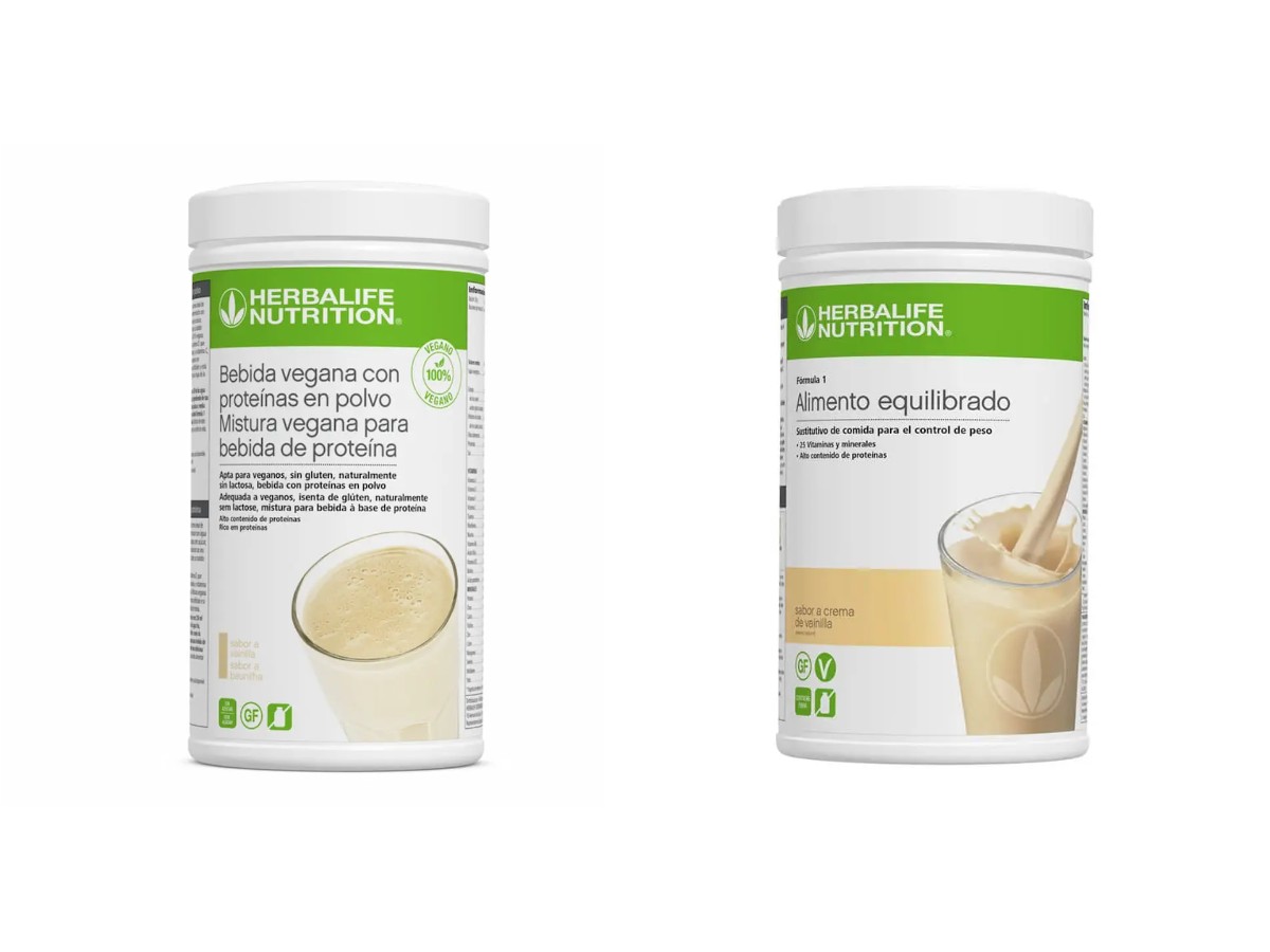 Pack Herbalife Fórmula 1 en sobres y proteína vegana 1 Pack Herbalife con Bebida Vegana con Proteínas en Polvo 560 g, Fórmula 1 en sobres 7 x 26 g