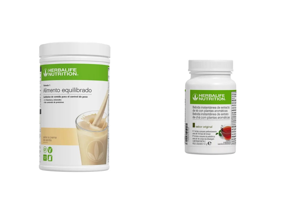 Pack Rápido Comienzo Herbalife: Fórmula 1 y té 1 Pack Herbalife con Batido Fórmula 1 Crema de Vainilla 550 g, Bebida Instantánea de Extracto de Té